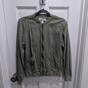 KENNETH COLE Green Tencel Jacket Size Small